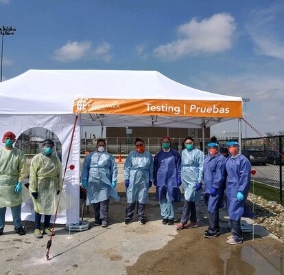 Coronavirus Testing at DriveIn Test Stations